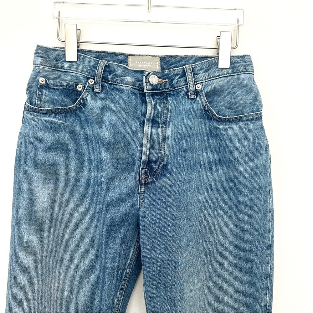 Everlane 90's Cheeky Denim Jeans High Waist Straight Leg Button Blue Size 28 Reg - Picture 3 of 16